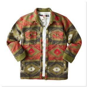 Joe Browns Chill Out Western Print Shacket (Olive) Sz US 39/41 Cotton